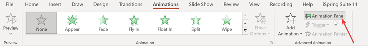 Animation Pane in PowerPoint