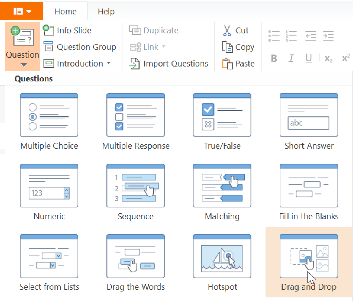 Game-like quiz templates in iSpring Suite