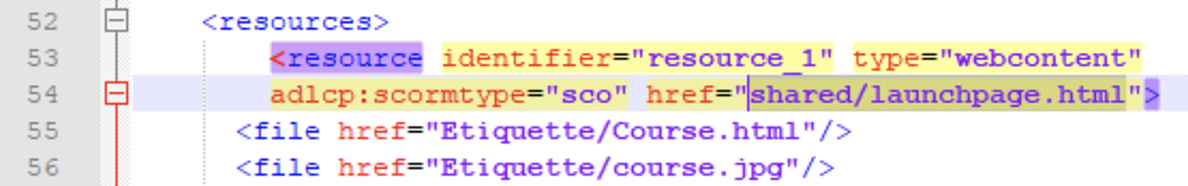 A link to the main HTML file in imsmanifest.xml A link to the main HTML file in imsmanifest.xml