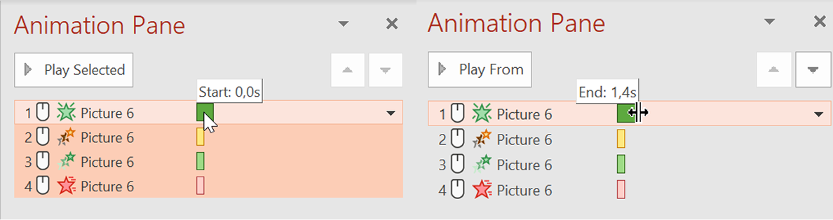 Managing animations’ timing in PowerPoint