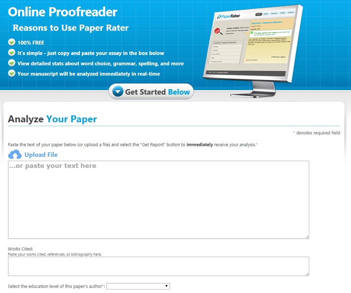 plagiarism checker free online paper rater