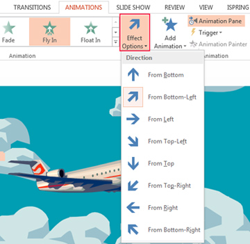 Picture 7: Fly in from bottom left animation