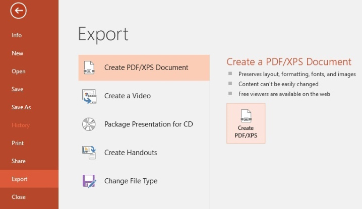 powerpoint presentation file convert to pdf