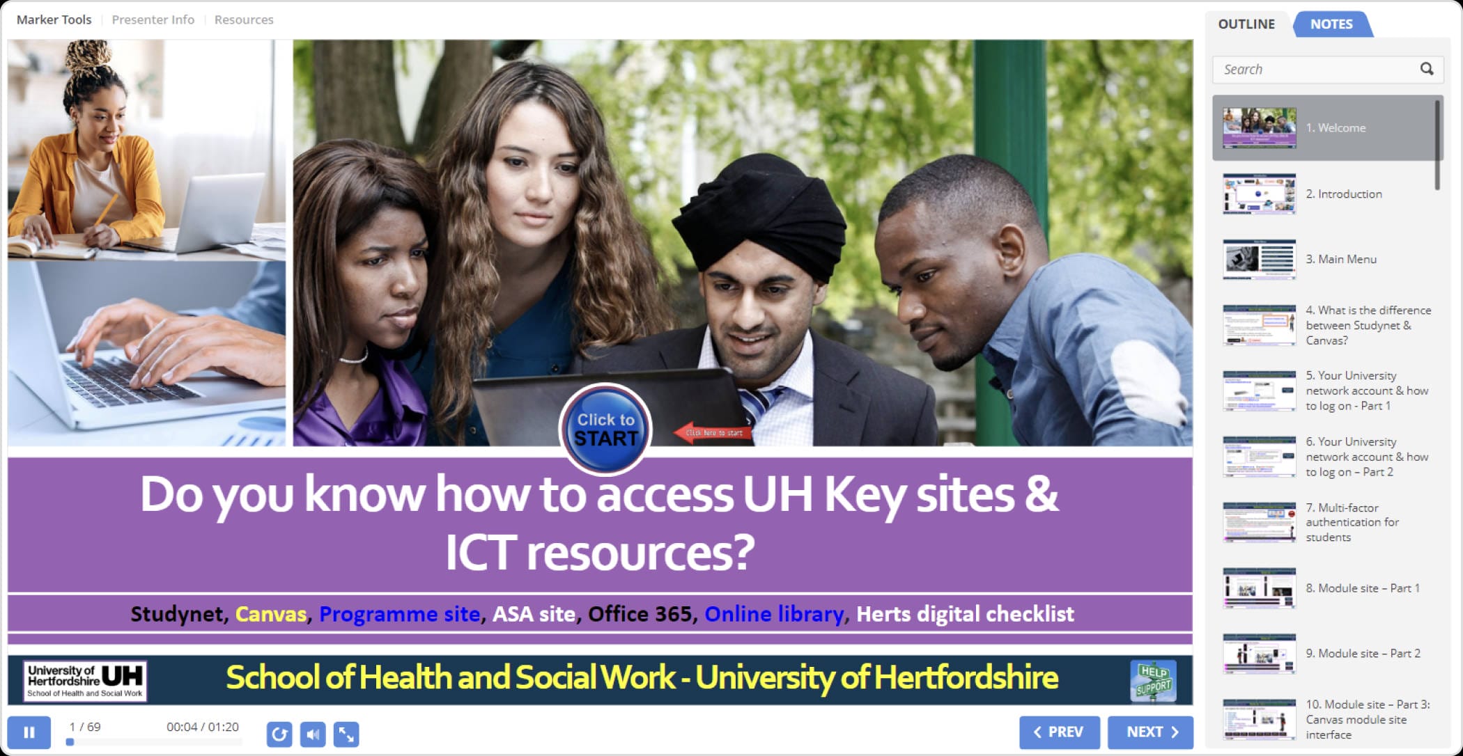 Interactive ICT induction guide created in iSpring Suite Interactive ICT induction guide created in iSpring Suite