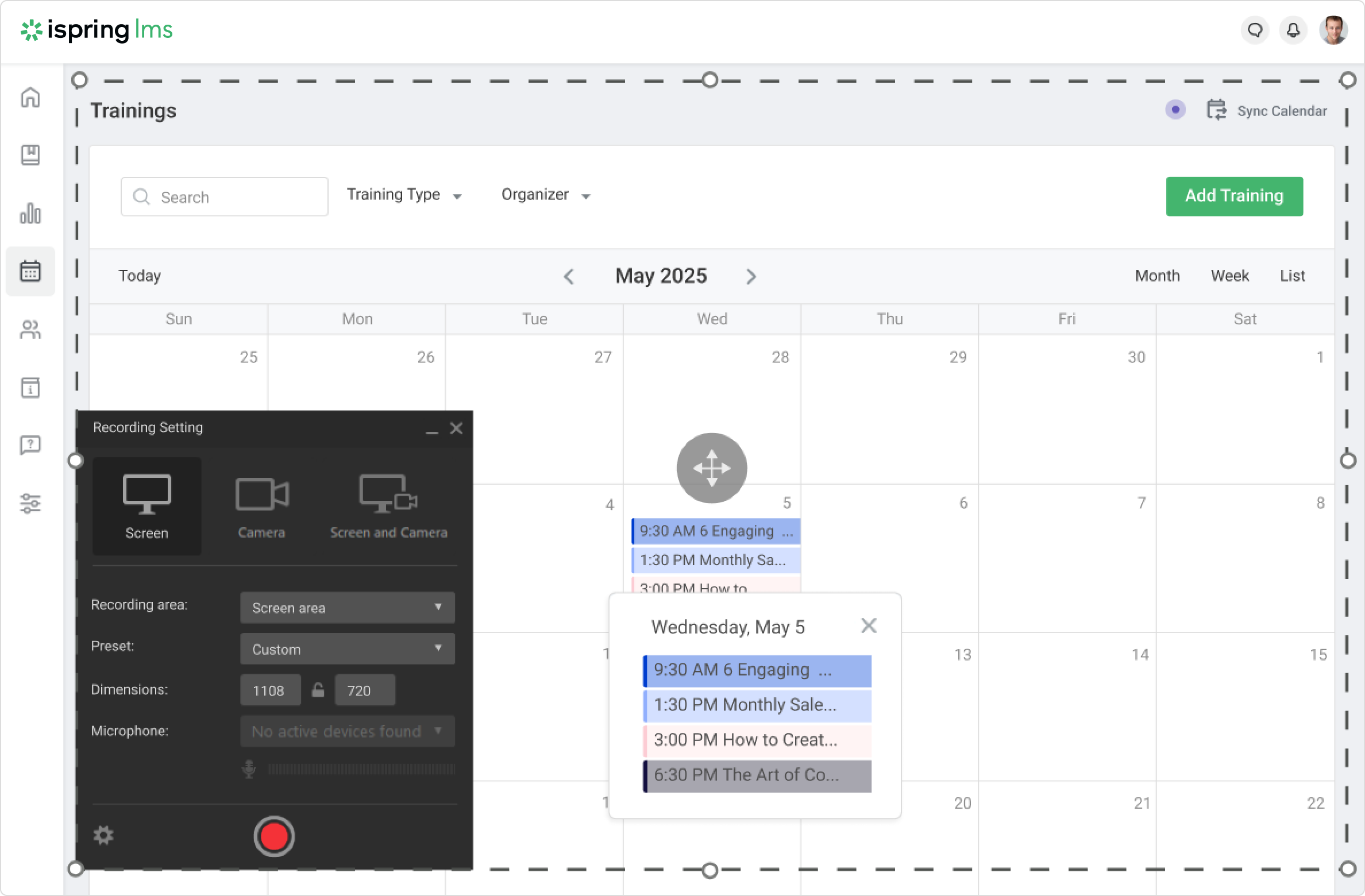An example of Screencast training video