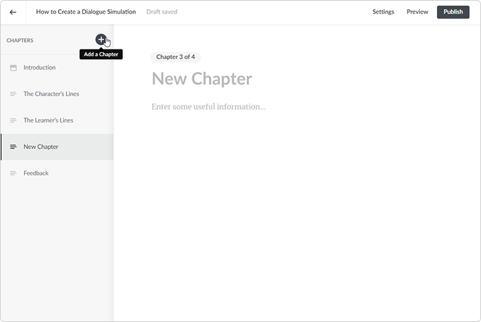 Add a chapter in iSpring Learn