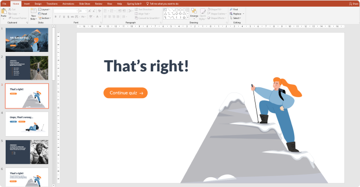 make a quiz using powerpoint for mac 2010