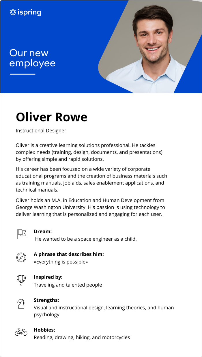 New Hire Introduction Template