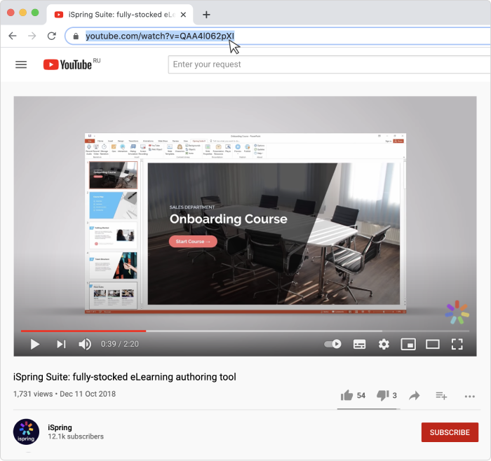 embed youtube video in ppt for mac
