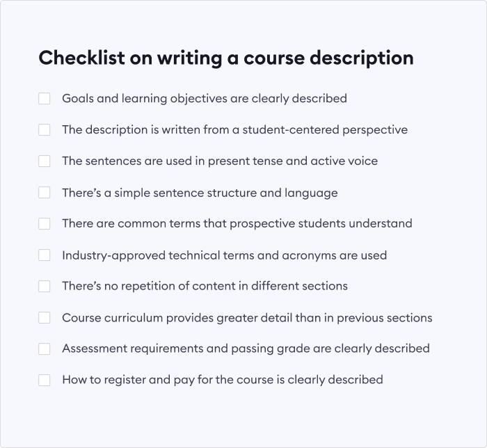 How To Write A Course Descriptions 13 Tips And Best Practices 2022 