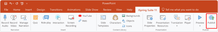 record powerpoint presentation without video