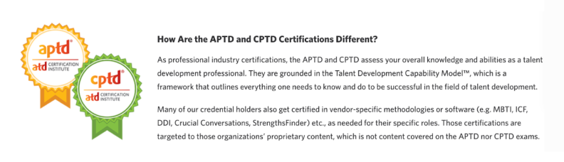 Certification from the APTD