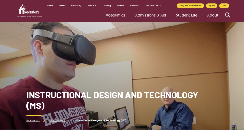 MS in Instructional Design and Technology, Bloomsburg Commonwealth University