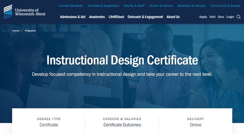 Instructional Design Certificate by UW-Stout