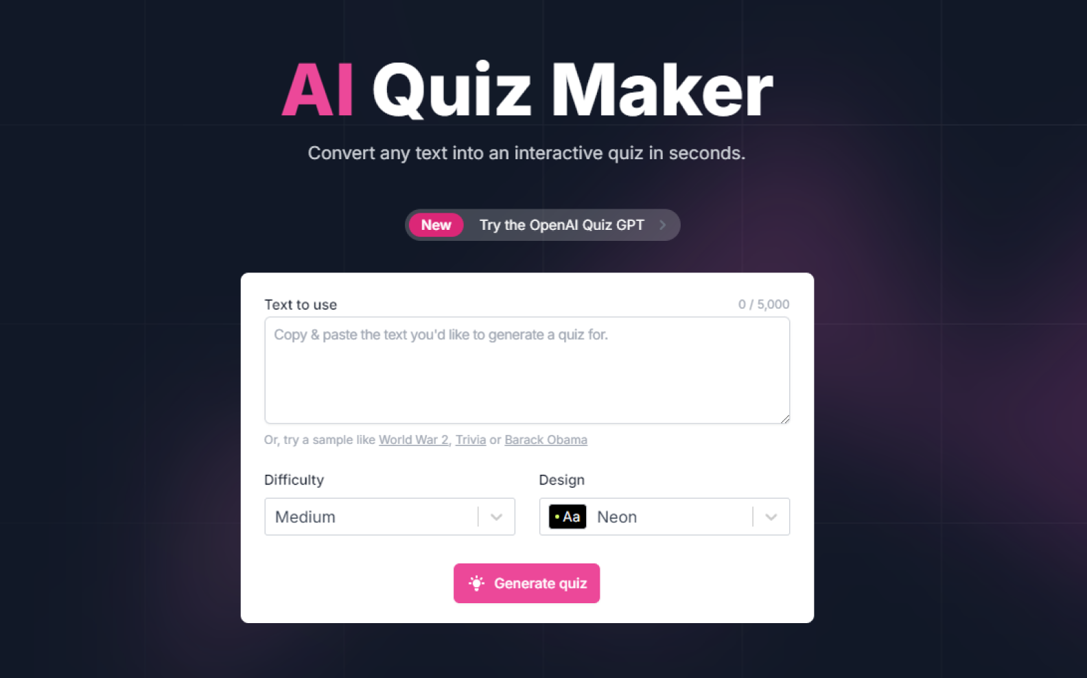 Fillout’s AI Quiz Maker