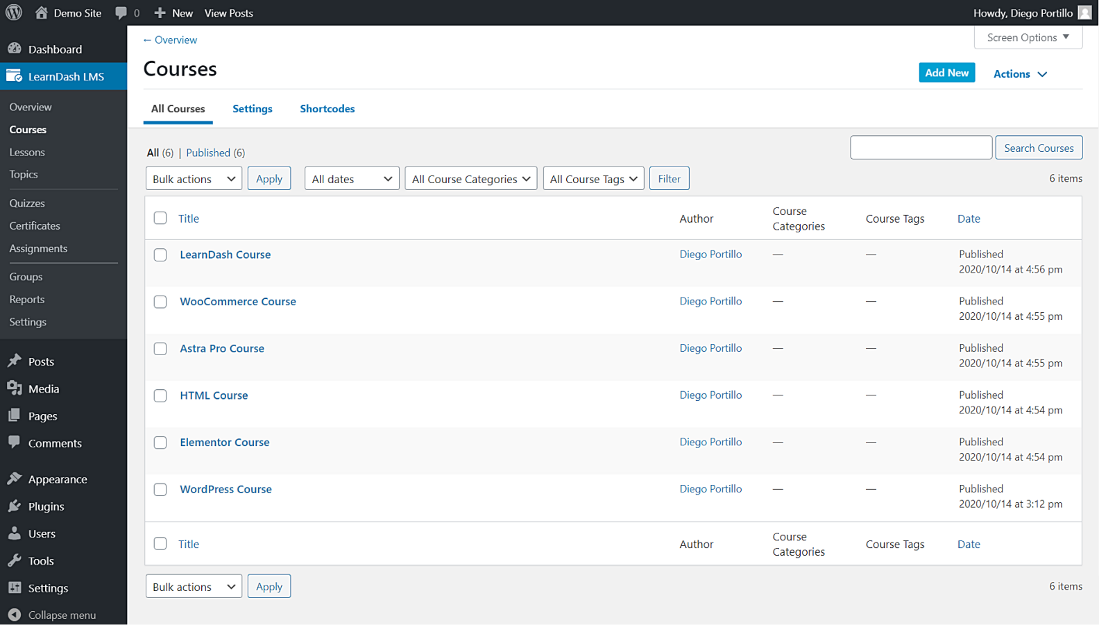 Low-budget learning management system