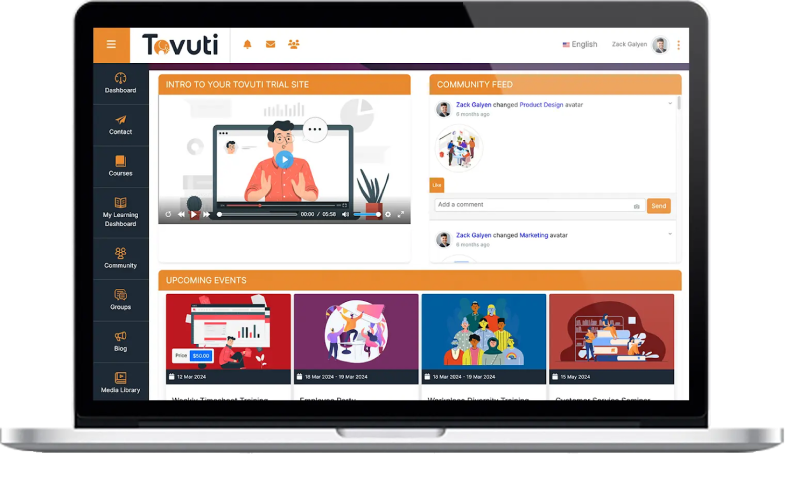 Tovuti learning management system