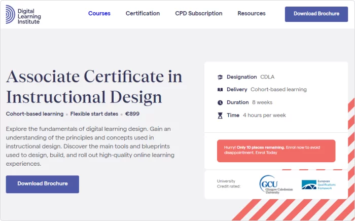  Instructional Design Certificate Program by Digital Learning Institute