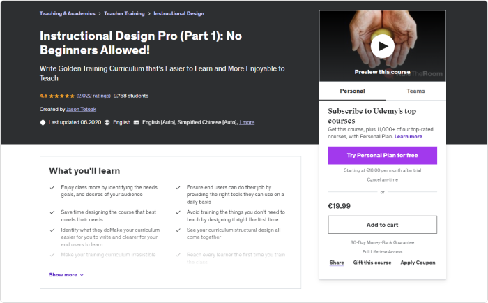Instructional Design Pro (Udemy)