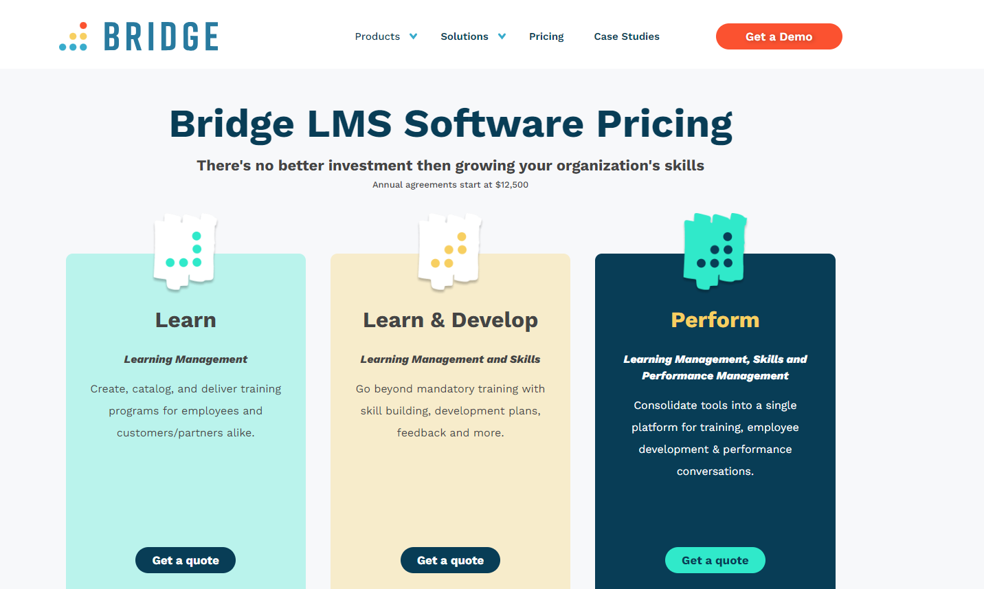 Bridge LMS pricing