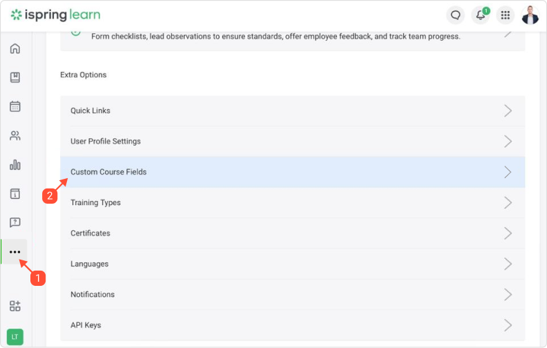 How to add custom course fields