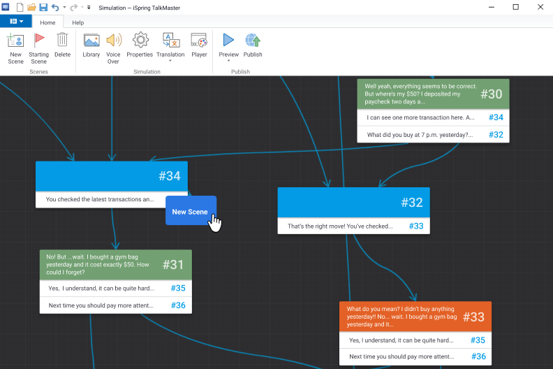 Designing branching scenarios for compliance training in iSpring Suite