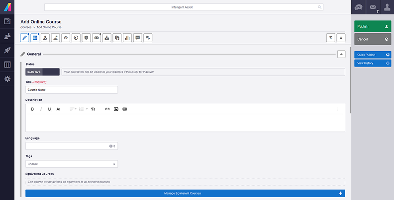 Trainer interface in Absorb LMS for VILT