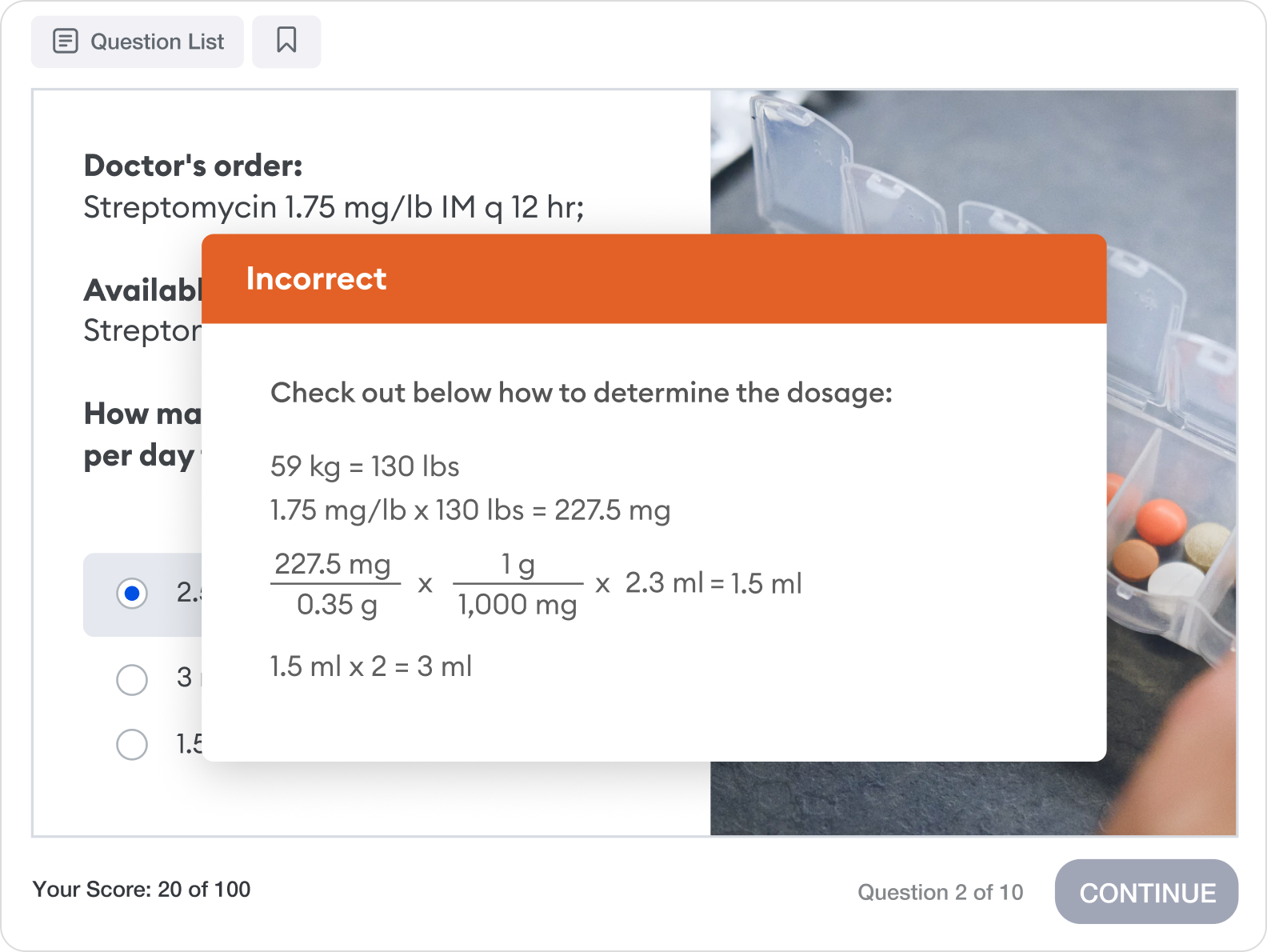 A multiple response quiz in iSpring Learn