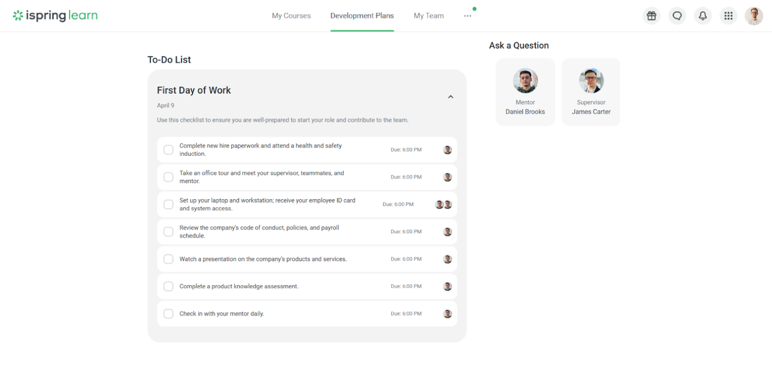 Development Plans Module in iSpring LMS Development Plans Module in iSpring LMS