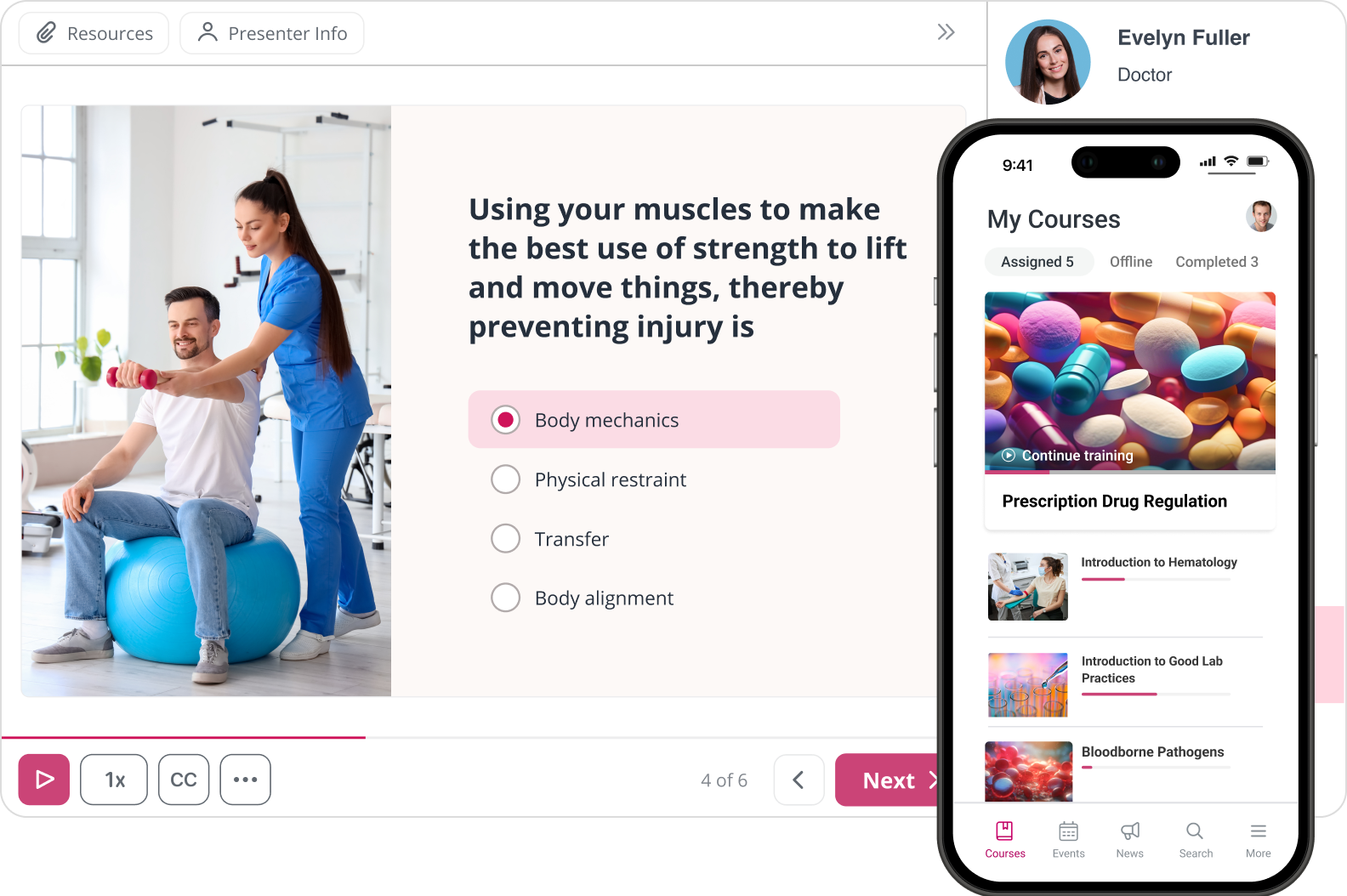 iSpring LMS has a built-in player for SCORM-compliant files Built-in player for SCORM-compliant files