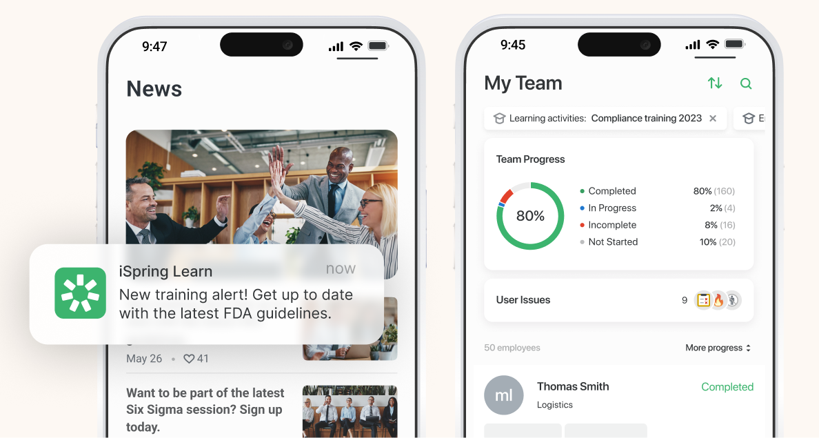 Mobile learning in iSpring LMS