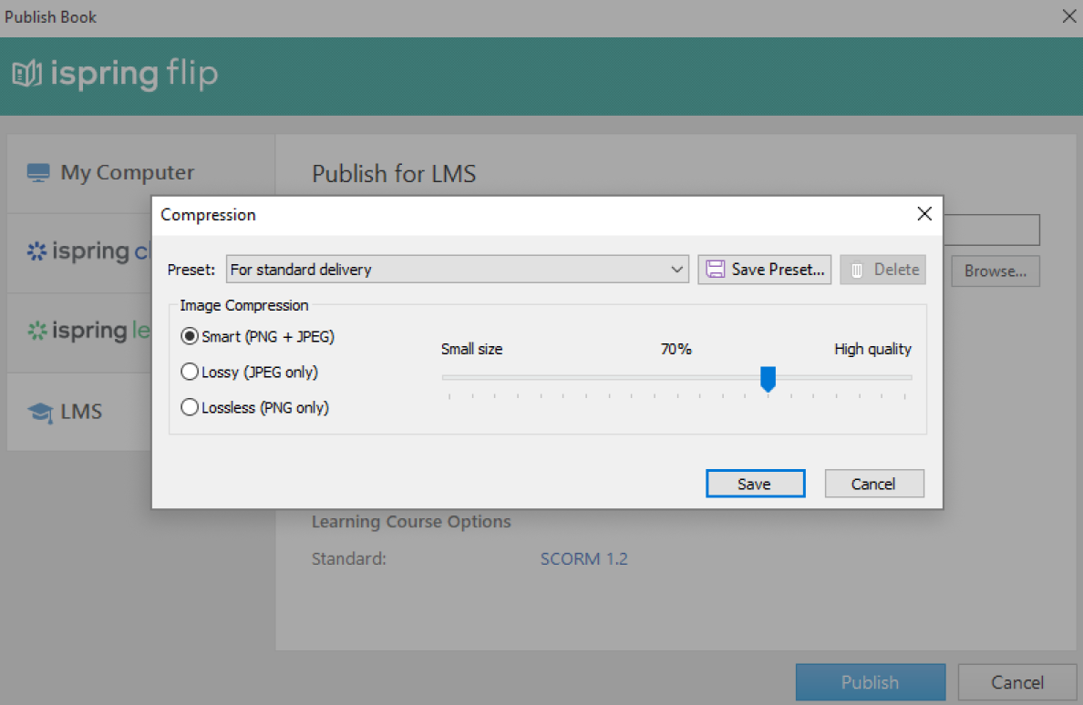 Adjusting a quality of the SCORM course