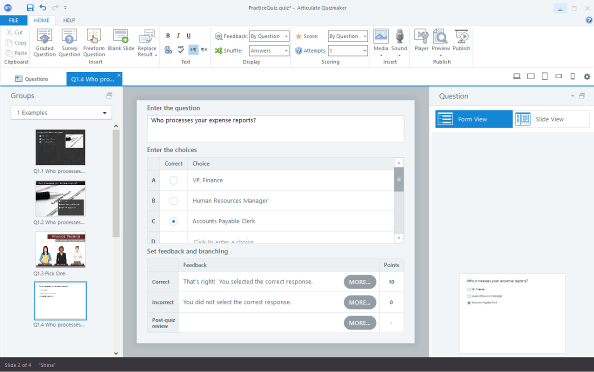 Converting a Word document into SCORM file with Articulate Storyline