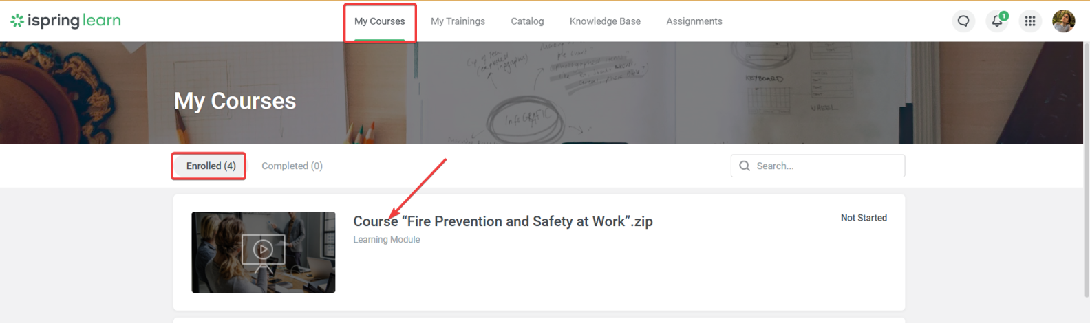 The module is under the Enrolled tab The module is under the Enrolled tab
