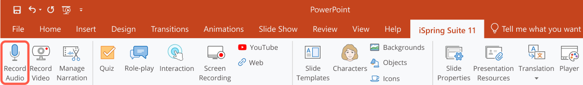 How to add a voice-over to an interactive training presentation
