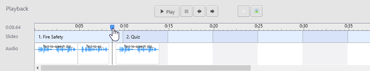 The Audio and Video buttons on the editor’s toolbar