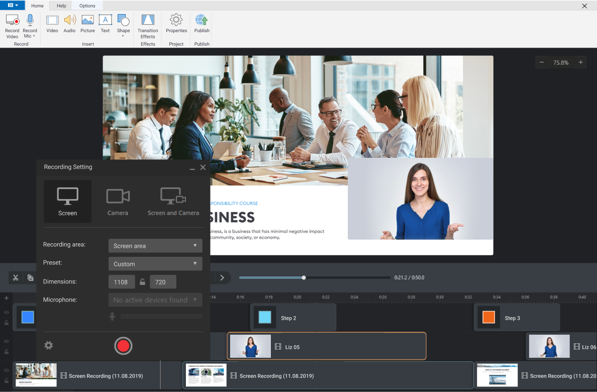 An example of Voice over presentation video