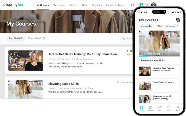 iSpring LMS iSpring LMS interface