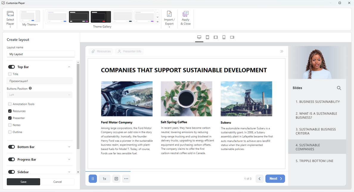Layout button Layout button