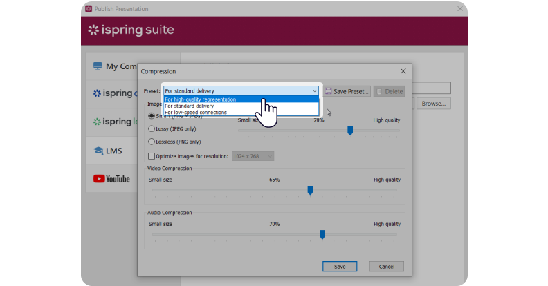 Convert MP4 to a SCORM format