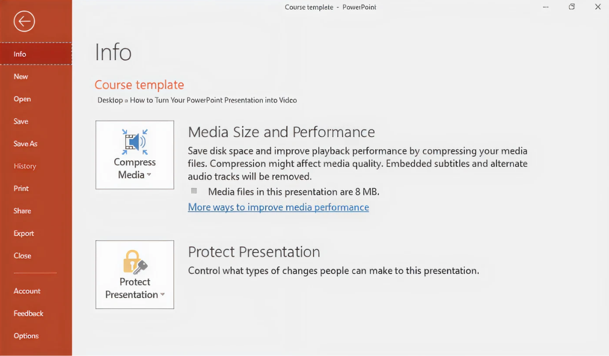 Info window Info window