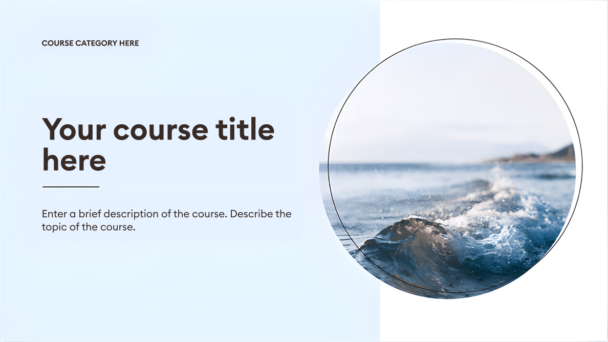 Slide with a title Title of the PPT presentation