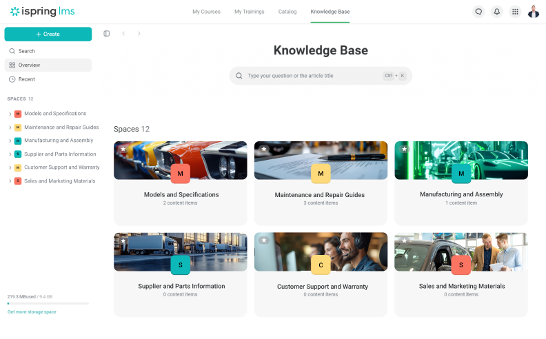 Knowledge Base in iSpring LMS