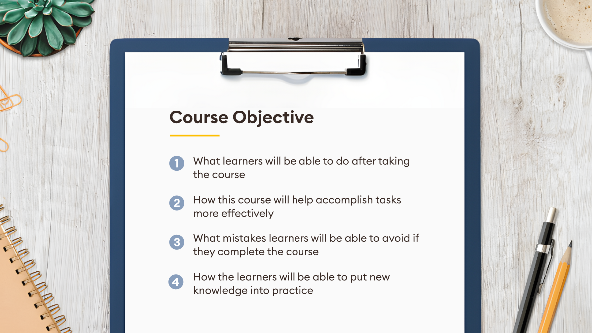 A slide with the objectives Objectives of the PPT presentation