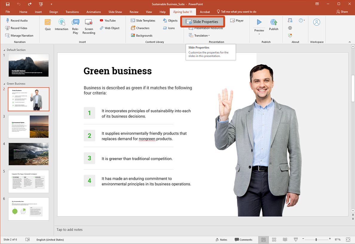 Slide Properties in iSpring Suite Slide Properties in iSpring Suite