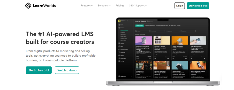 The LearnWorlds learning platform