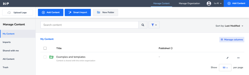H5P interface H5P interface