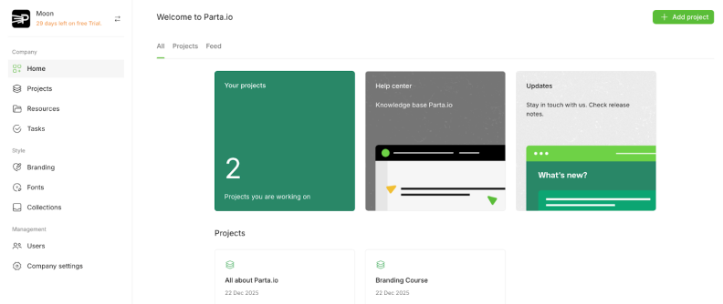 Parta interface Parta interface