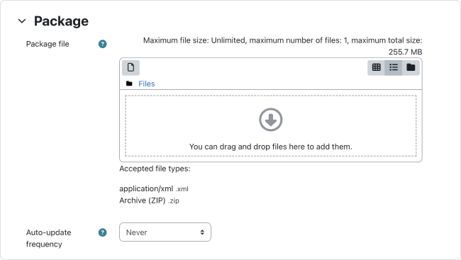 How to upload a SCORM module in Moodle LMS